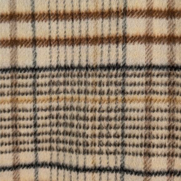 Joie Brown Plaid Fleece Button Down Jacket Coat Heritage Light Academia Medium - Picture 11 of 14